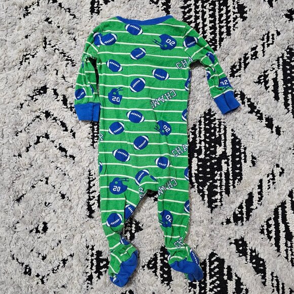 Children's Place Baby Boy Football Footed Sleeper Size 3-6 Months - Picture 3 of 3